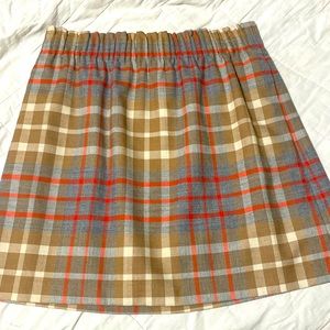 J Crew plaid skirt with pockets